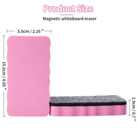 Dry Erase Erasers, 8 Pack Magnetic Whiteboard Eraser Chalkboard Cleansers Wiper for Classroom Office and Home (Pink8)