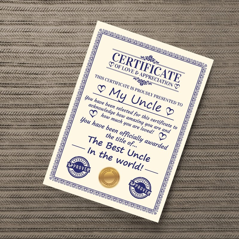 RED OCEAN Novelty Gift For Uncle Print Funny Humour Uncle