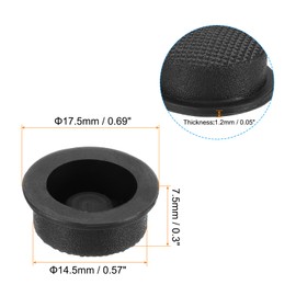 PATIKIL 0.57" LED Flashlight Switch Cap, 10 Pcs Silicone Soft Boot Cover for Push Button Switch Electric Torch Handheld Flashlights DIY Project, Black