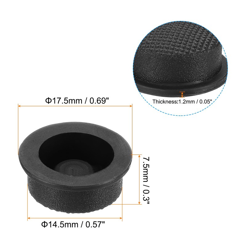 PATIKIL 0.57" LED Flashlight Switch Cap, 10 Pcs Silicone Soft