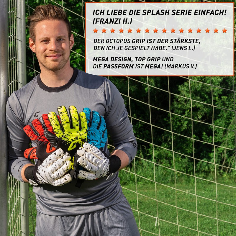 Catch & Keep Professional Goalkeeper Gloves for Adults, Maximum Grip,
