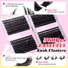 Lash Clusters D-Curly Individual Lashes Volume Eyelash Clusters Bulk zanlufly