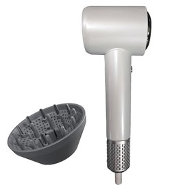 Tideway H11 Hair Dryer 110000 RPM Professional High-Speed, Rapid Drying Plasma Tech for Scalp Health, Lightweight Low Noise, Smart Temp Control,4 Temps Travel with Magnetic Nozzle&Diffuser (White)