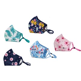 VECO Fabric Face Mask - Pack of 5 (Kid, Combo 4)
