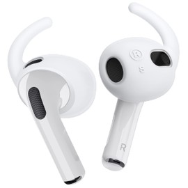 elago 4 Pairs Replacement Ear Hooks Covers Compatible with AirPods 3 [Added Storage Pouch] Anti Slip Ergonomic Ear Tips, 2 Pairs Small & 2 Pairs Large Size Compatible with AirPods 3rd Generation