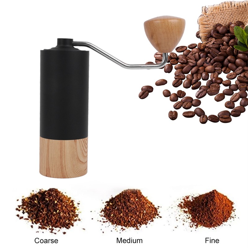 Manual Coffee Grinder Stainless Steel Burr Mill Hand Grinding Machine