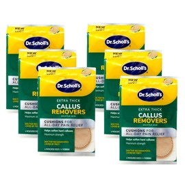 Dr. Scholl's Extra Thick Callus Removers 4 Cushions ea.(Packs of 6)