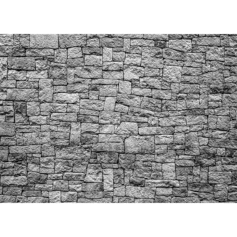 BELECO 7x5ft Fabric Dark Brick Stone Wall Backdrop Gray Rock