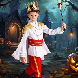 Alaiyaki Prince Cosplay, Children's Cloak, Cane, Crown Included, Stage Costume, King, Cosplay, Prince Costume, Prince Costume, Prince Costume, Boys, Recitals, Cultural Festivals, School Festivals, New