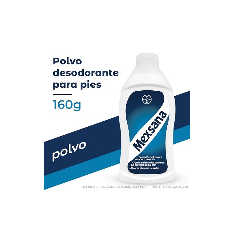 Mexsana Polvo Desodorante, DESODORANTE SIN TRICLOSAN, Absorbe el exceso de