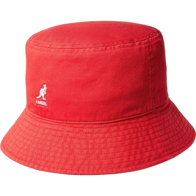 Kangol Unisex Sombrero Pescador De Algodón Lavado Beret Hat, CHERRY