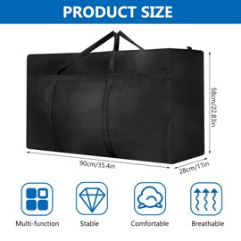 2 Pcs 180L Large Storage Bag, Extra Large Moving Bag with Zips for Moving House Storage Clothes Bedding Duvet Quilt Blankets Waterproof Jumbo Storage Bags Moving Totes