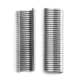 QWORK 1200Pcs Hog Ring, M Clips, Hand Tools for Animal Pet Cages, Fencing