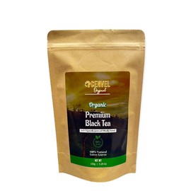 CENVEL® Organic Loose Leaf Luxury Ceylon Black Tea | Freshly Harvested | 5.29 Oz | 100% Pure & Natural Leaves | Eco Friendly Packaging (150g)