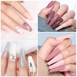 YSUVIN UV Nagellack, 10 Farben Gel Nagellack, Glitzer Rot Weiß Schwarz Grau Gold Tränken Sie den UV-Nagellack für Anfänger DIY Nail Art Maniküre Salon, 8ML