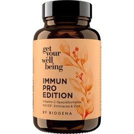 get your well being BY BIOGENA get your wellbeing by BIOGENA - Immun Pro Spezialkomplex - Immunsystem Zellschutz mit Vitamin-C, D3, Zink, Magnesium & Echinacea - 60 Kapseln - Nahrungserg?nzungsmittel vegan & konservierungsstofffrei