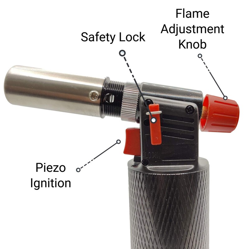 Chef's Cooking Torch by Chef Master, Refillable Cooking Torch Gun