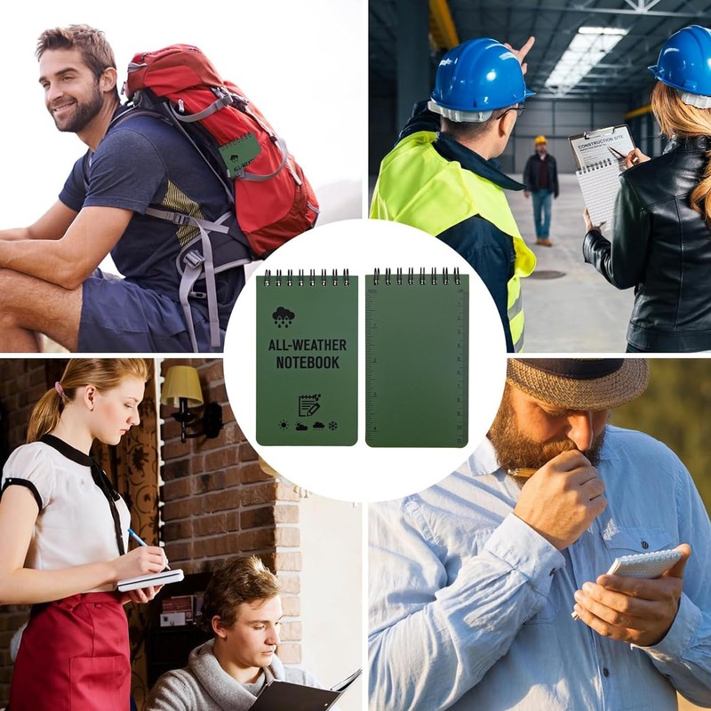DILUSILK 2 Pack Waterproof Notepad, All Weather Police Notepad, Mini