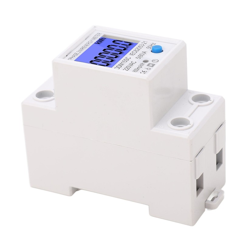 LCD Digital Energy Meter Single Phase 2P Electricity Usage Monitor
