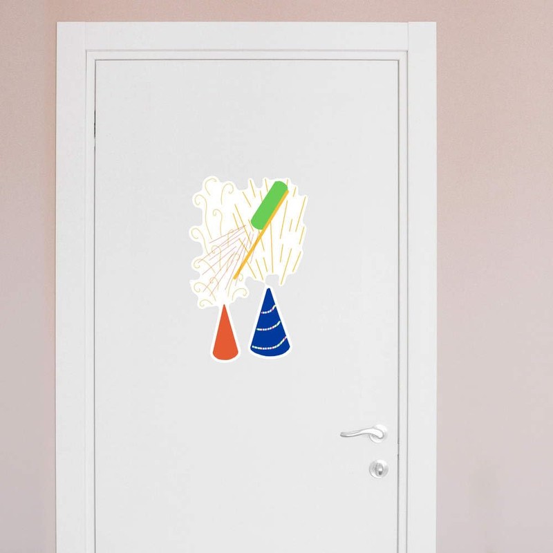 Extra Large 460mm 'Fireworks Exploding with Colour ' Permanent Sticker