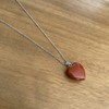 Semi Precious Heart Stone Necklace - Women's Love Amulet Anhänger