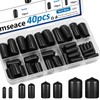smseace 40pcs Rubber End Caps - 4 Sizes (1/8", "1/4",