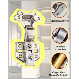 4 Pack Soft Close Cabinet Door Hinges Concealed Inset
