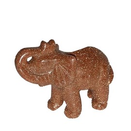 Goldstein rot | Stein Elefant | Goldfluss synthetisch | Handschmeichler 5 cm/2 inch