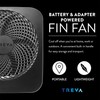 Treva 10-Inch Portable Fan, Powered by Battery and/or AC Adapter