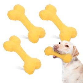 JCJuncai 3 Pack Tough Dog Chew Toys for Medium and Large Breeds Cute Sturdy Dog Toys for Aggressive Chewers Bones Toy for Super Chewers Long Lasting Teeth Cleaning