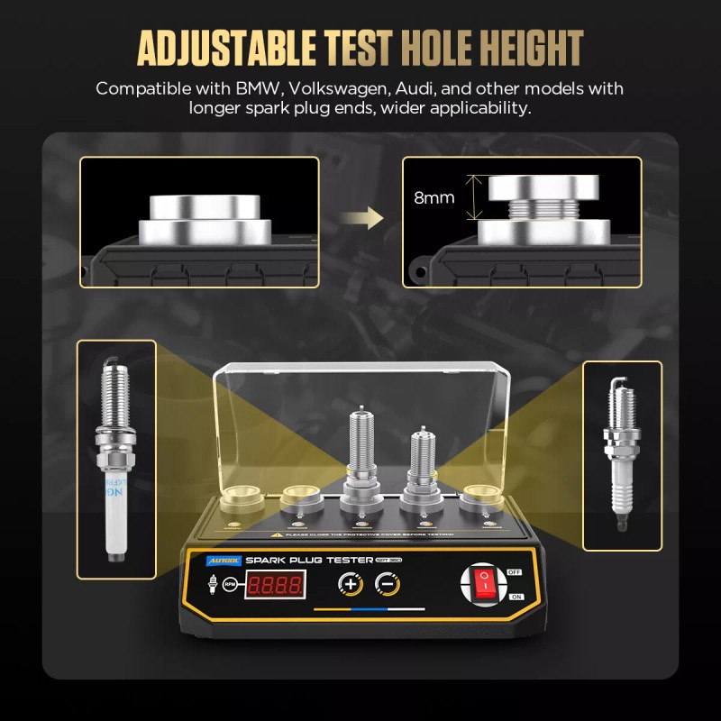 AUTOOL Car Spark Plug Tester 5 Holes Auto Ignition Plug