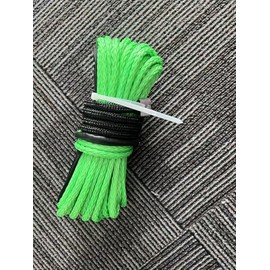 HOKINETY Synthetic Winch Rope Kit - 1/4" x 50' 10000 lbs Kinetic Recovery Cable for ATV UTV Off-Road Vehicles with Forged Hook, Rubber Stopper, Protective Sleeve and Safety Pull Strap - Green