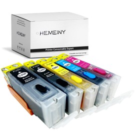 HEMEINY HEMEINY PGI-250XL CLI-251XL Full Refillable Ink Cartridge for Pixma MG5420 IP7220 MX722 MX922 MG5520 MG6420 MG5620 MG6620 MG5522 Ix6820 Printers 5PK PGI250 CLI251 Ink