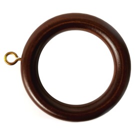 Swish Wooden Curtain Pole Rings Pack of 6 Cherry Effect