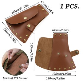 CHENNAN Axe Cover Protective Cover, Axe Sheath Protective Cover, Axe Sheath Made of Leather, for Protection Sharp Axe Edges, Axe Sheath Axe Protective Cover for 11.5 cm Axe Edge, for Outdoor, Camping