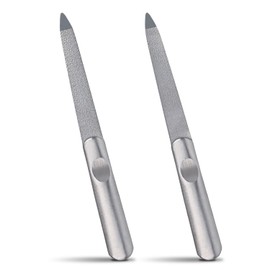 Premium Metal Nail Files for Natural Nails Stainless Steel Fingernail and Toe Nail File Set for Women and Men Durable Carborundum Surface for Long-Lasting Use