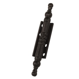 Amig Decorative Removable Zamak Hinge with Finial for Cupboard and Furniture Hinge, 100 x 10 mm, Black