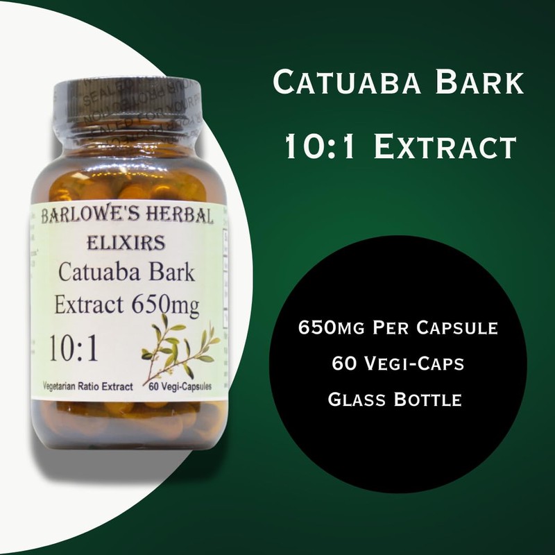 Barlowe's Herbal Elixirs Catuaba | 10:1 Extract | 650mg Per