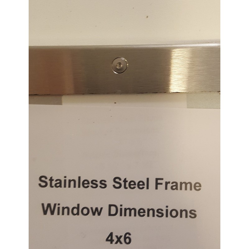 Elevator Permit Frame 4X6 Stainless Steel