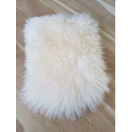 Sheepskin Pet Bed Mat 100% Sheepskin Deluxe Dog Crate Pad Ultra Soft Durable Self Warming Kennel Mattress for Dogs and Cats