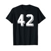 Number #42 Retro White Favorite Number T-Shirt