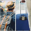 Leather Luggage Tags Wiener Dachshund Dog Bag Travel ID Tag