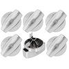 SPARES2GO Chrom Silber Steuerknopfschalter für Belling 444440221 444440222 444440223 Kochfeld-Kochplatte