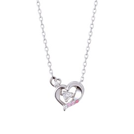 The Kiss SPD1411DM Diamond Women's Silver Necklace, Diamond