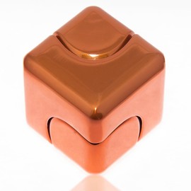 Cube Spinner Fidget Toy – Relieves Anxiety, ADHD, Stress & Boosts Focus – Durable Metal EDC, Fun & Quiet – Ideal for Kids & Adults. Orange