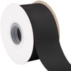 【Tekdeere】50mm Wide Solid Black Grosgrain Ribbon, Ideal for Gift Wrapping,