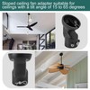 FEHEED Black Sloped Ceiling Fan Adapter Vaulted Ceiling Mount Up