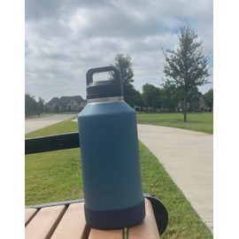 One MissionX Protective Silicone Boot for YETI 46oz 36oz 26oz 18/12oz, Owala 32oz 24oz Bottles & Yonder Water Bottles, Anti-Slip Bottom Sleeve Cover, BPA Free (Black, Fits 64 oz)