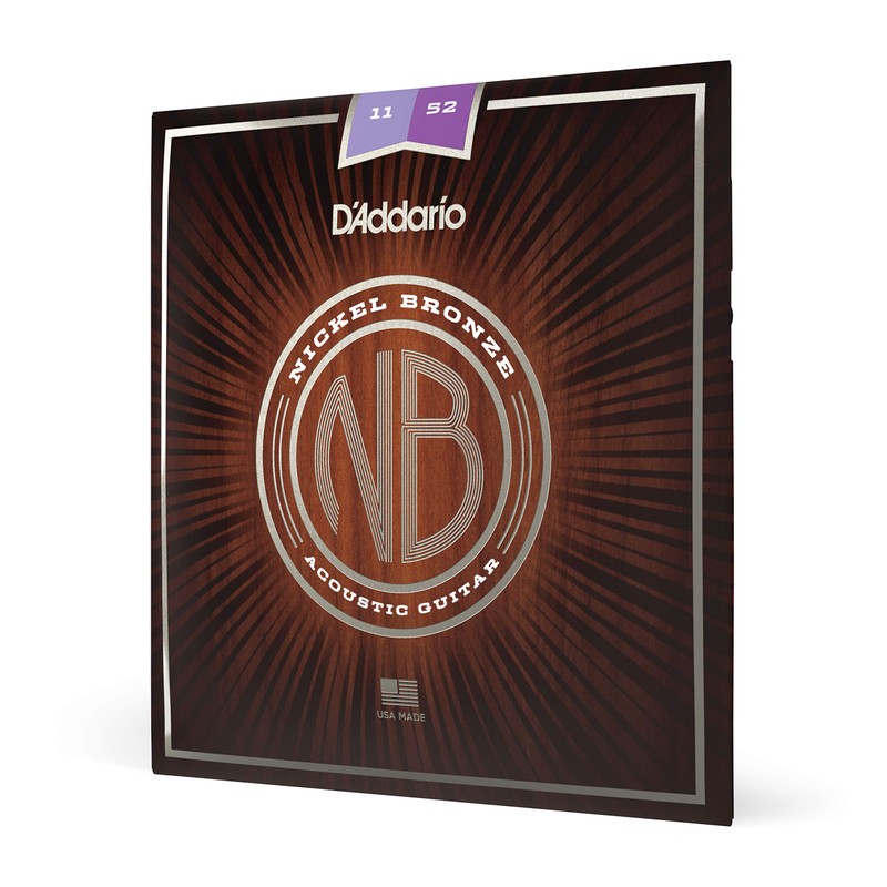 D'Addario Cuerdas de guitarra acústica de bronce y níquel, luz,