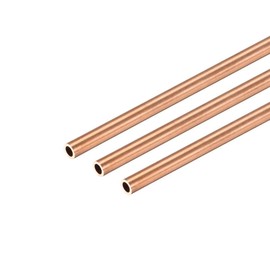 TA-VIGOR 3Pcs Copper Round Tube, 3mm OD 0.5mm Wall Thickness 300mm Long Straight Pipe Tubing for Hobbies, Crafts, Building Models, Building Decorations, Frames, Industrial, Gardening Products
